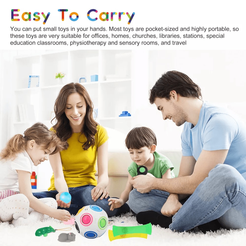 Fidget Toys Pack Stress Anxiety Relief Set For Kids Adults Sensory Toy Bundle For Focus Relaxati 5