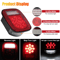 1 Pair Rear 39 LED Tail Lights Brake License Plate Lamp Waterproof Square Stop Turn Tail Light For 1