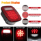 1 Pair Rear 39 LED Tail Lights Brake License Plate Lamp Waterproof Square Stop Turn Tail Light For 1