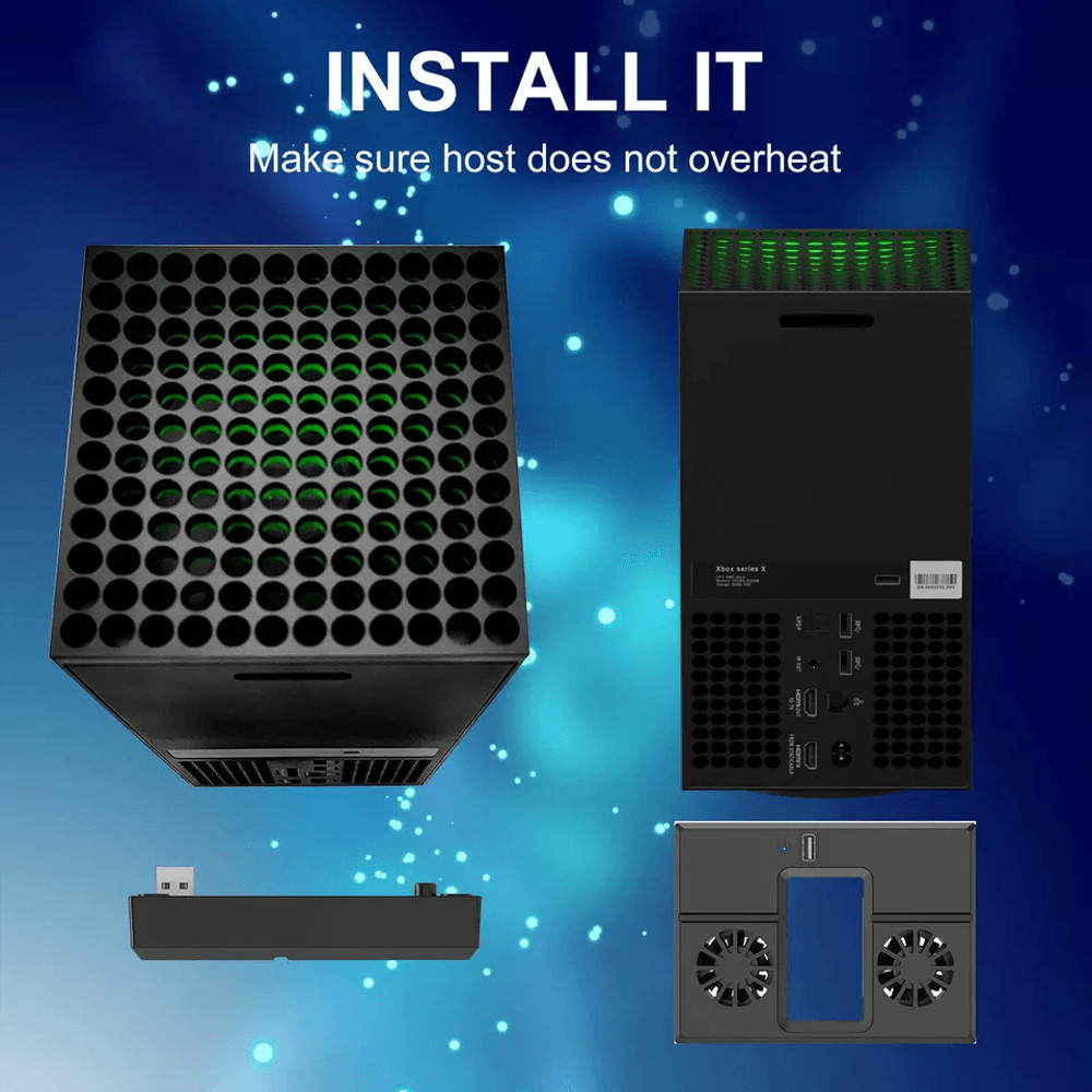 Cooling Fan Stand For Xbox Series X USB External Vertical Cooler With Quiet Airflow Console Overhe 3