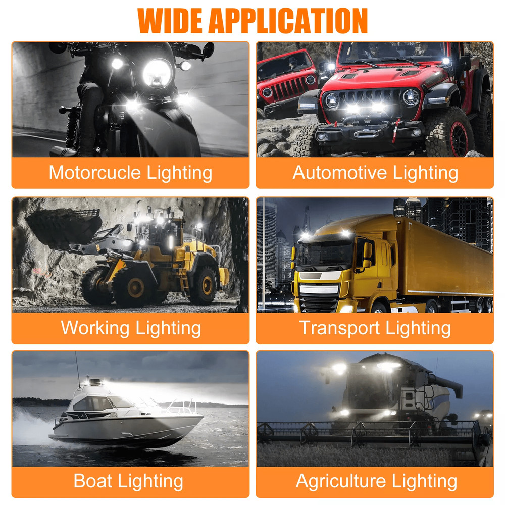 800W LED Work Light Bars Spot Flood Combo Pods For Offroad Driving Fog Lamp For Truck ATV SUV UTV B 3