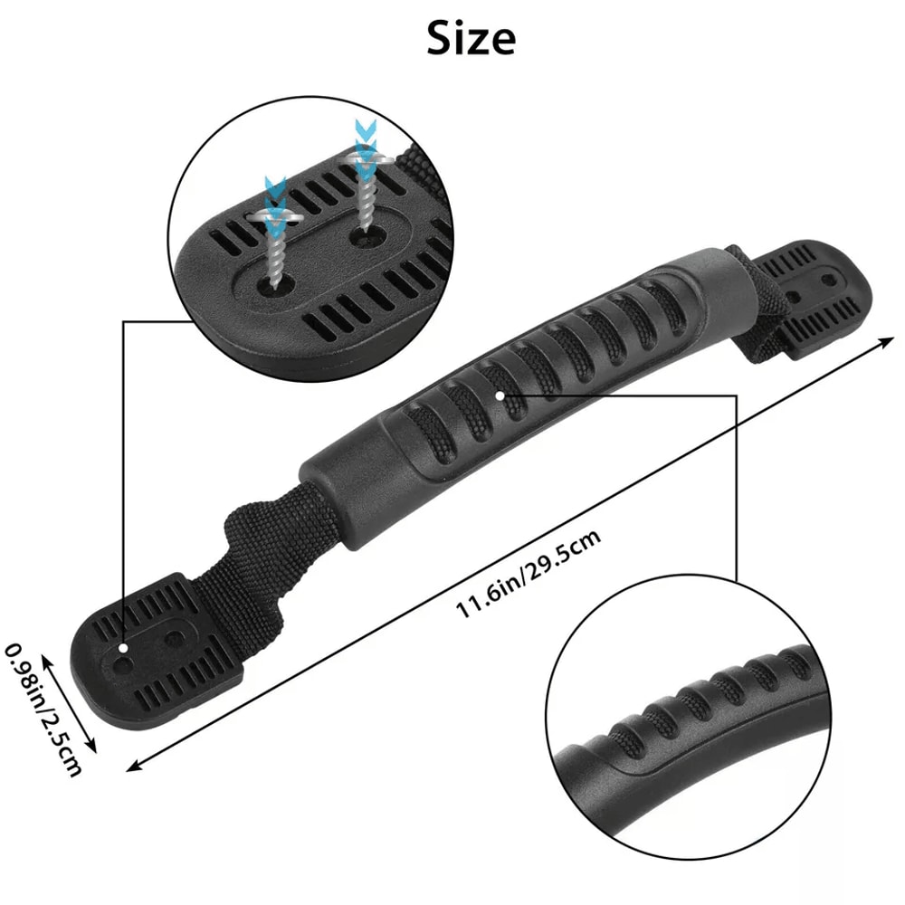 Side Mount Kayak Canoe Handles Rubber Grip Carry Replacement For Boats 6