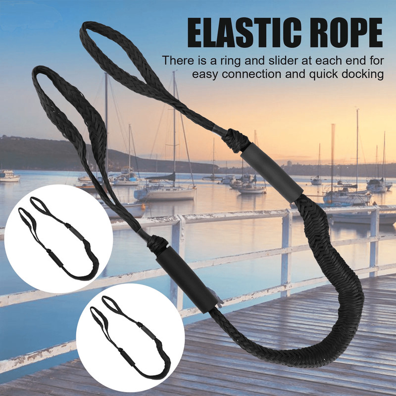 2X Marine Bungee Cord Dock Line Heavy Duty Boat Mooring Rope Tie Down Stretchable Docking Line Floa 1