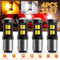 4X Dual Color WhiteAmber LED DRL Switchback Turn Signal Bulbs Super Bright Parking Lights 5630 Chip 0