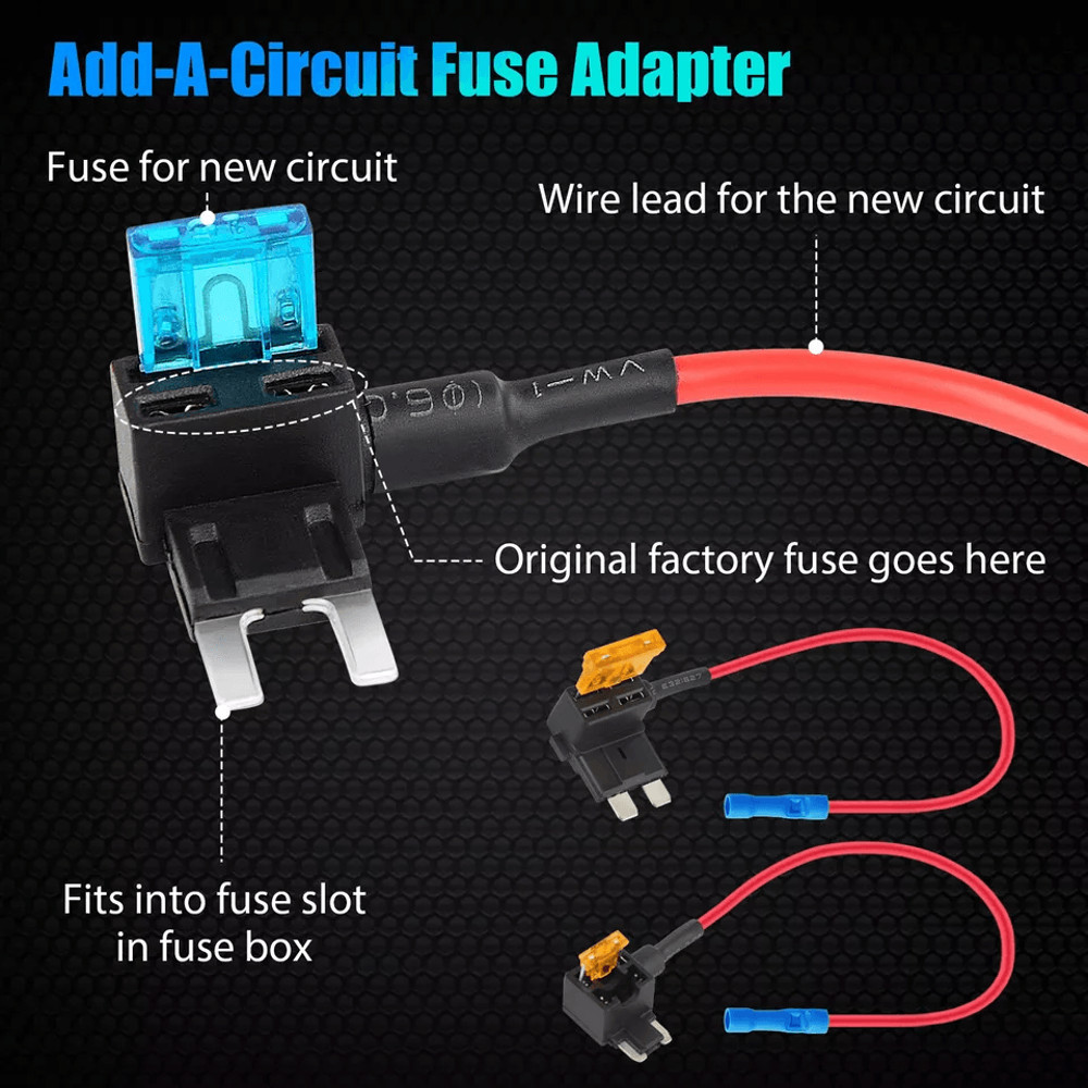 Car AddaCircuit Fuse Adapter Kit Standard Mini Blade Fuse Holders For Automotive Electrical Access 4