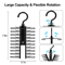 20 Hook Cross X Tie  Belt Hanger NonSlip Closet Organizer With Swivel Design 5