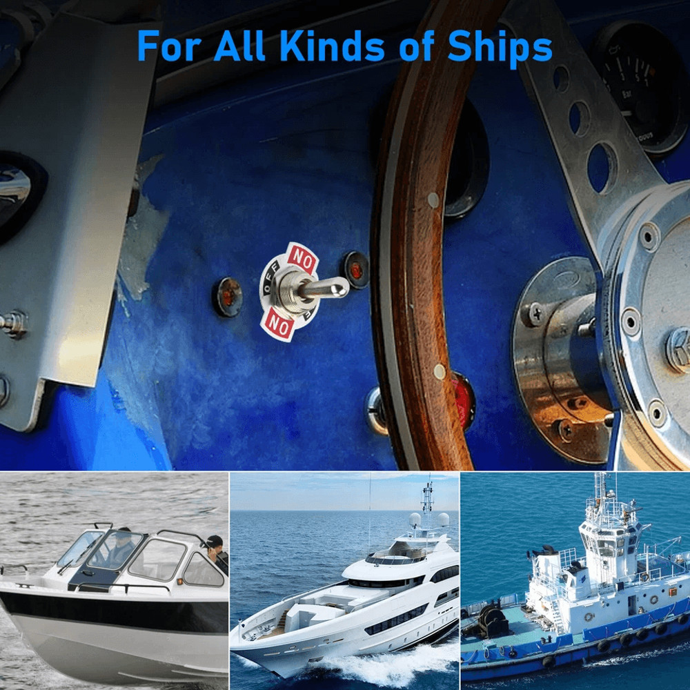 Toggle Switch ONOFFON Heavy Duty DPDT 6 Pin Terminal Waterproof Boot 5