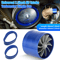 HighPerformance Universal Turbo Cold Air Intake Hose With Single Fan Fuel Mileage Enhancer  Gas Sav 0