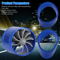 HighPerformance Universal Turbo Cold Air Intake Hose With Single Fan Fuel Mileage Enhancer  Gas Sav 3