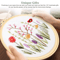 Beginner Cross Stitch Embroidery Starter Kit DIY Stamped Kits With Hoops Threads Floral Patterns 4