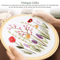 Beginner Cross Stitch Embroidery Starter Kit DIY Stamped Kits With Hoops Threads Floral Patterns 4