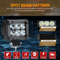 2x 4inch 18W LED Work Light Bar Spot Beam Pods Fog Driving Lamp For Offroad Truck SUV ATV UTV Jeep 3