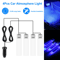 LED Interior Floor Decoration Lamp Blue Light Car Decorative Lights With USB Charge Adjustable Car  3