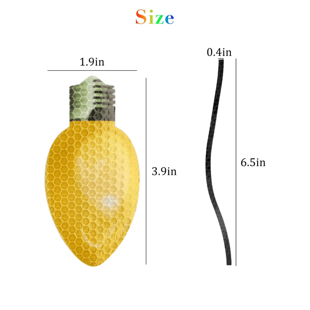 Reflective Light Bulb Stickers For Christmas Car Fridge Home Decor Magnets 5