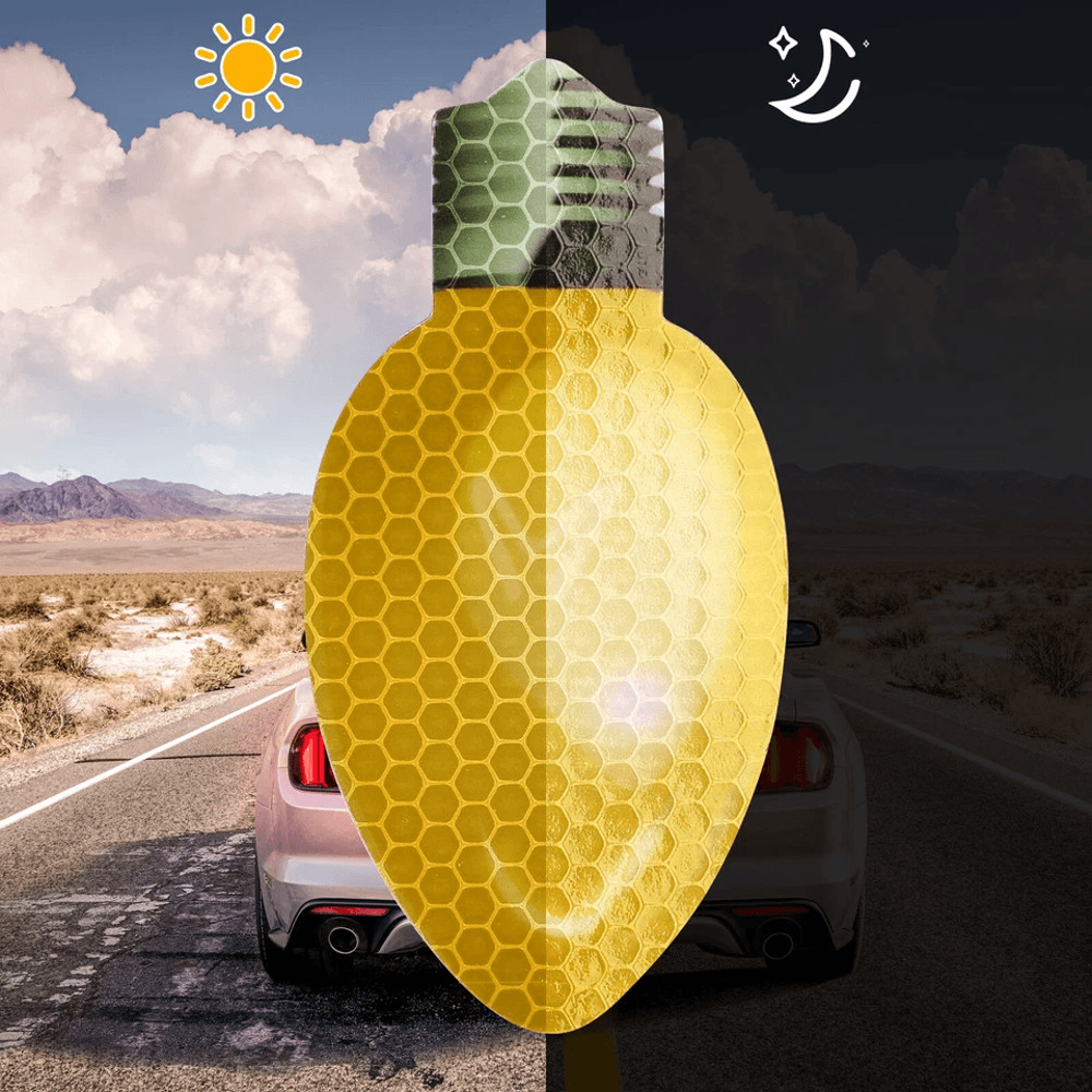 Reflective Light Bulb Stickers For Christmas Car Fridge Home Decor Magnets 4