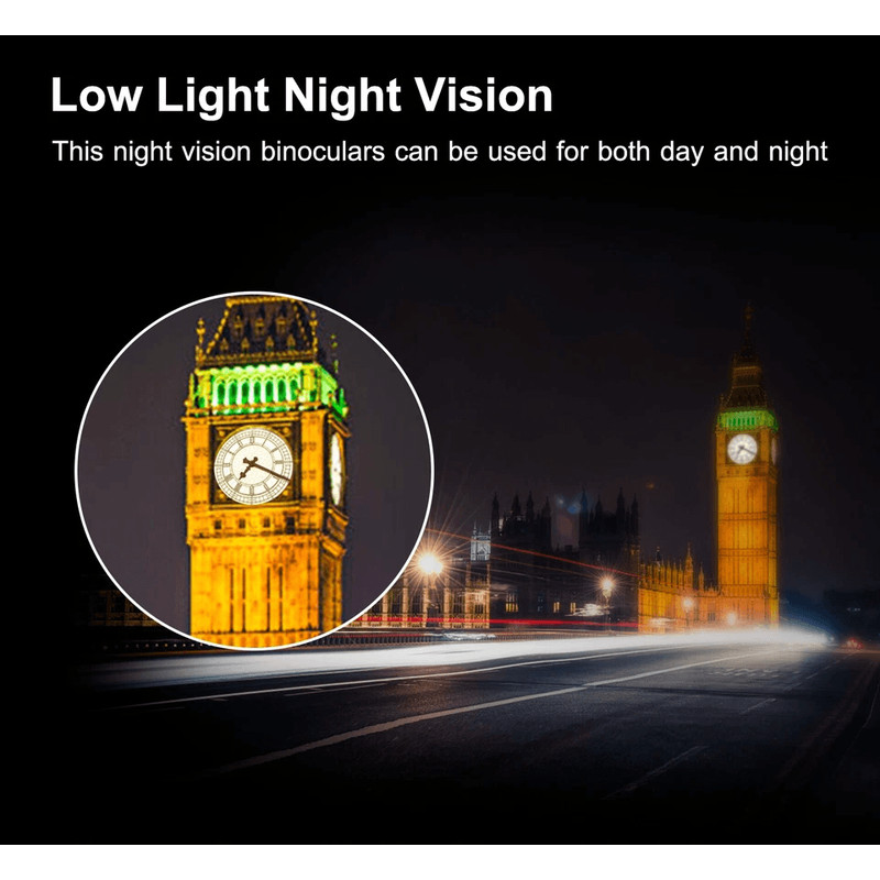 Compact Zoom Hunting Binoculars With Low Light Night Vision Telescope For Outdoor Travel With Case 5