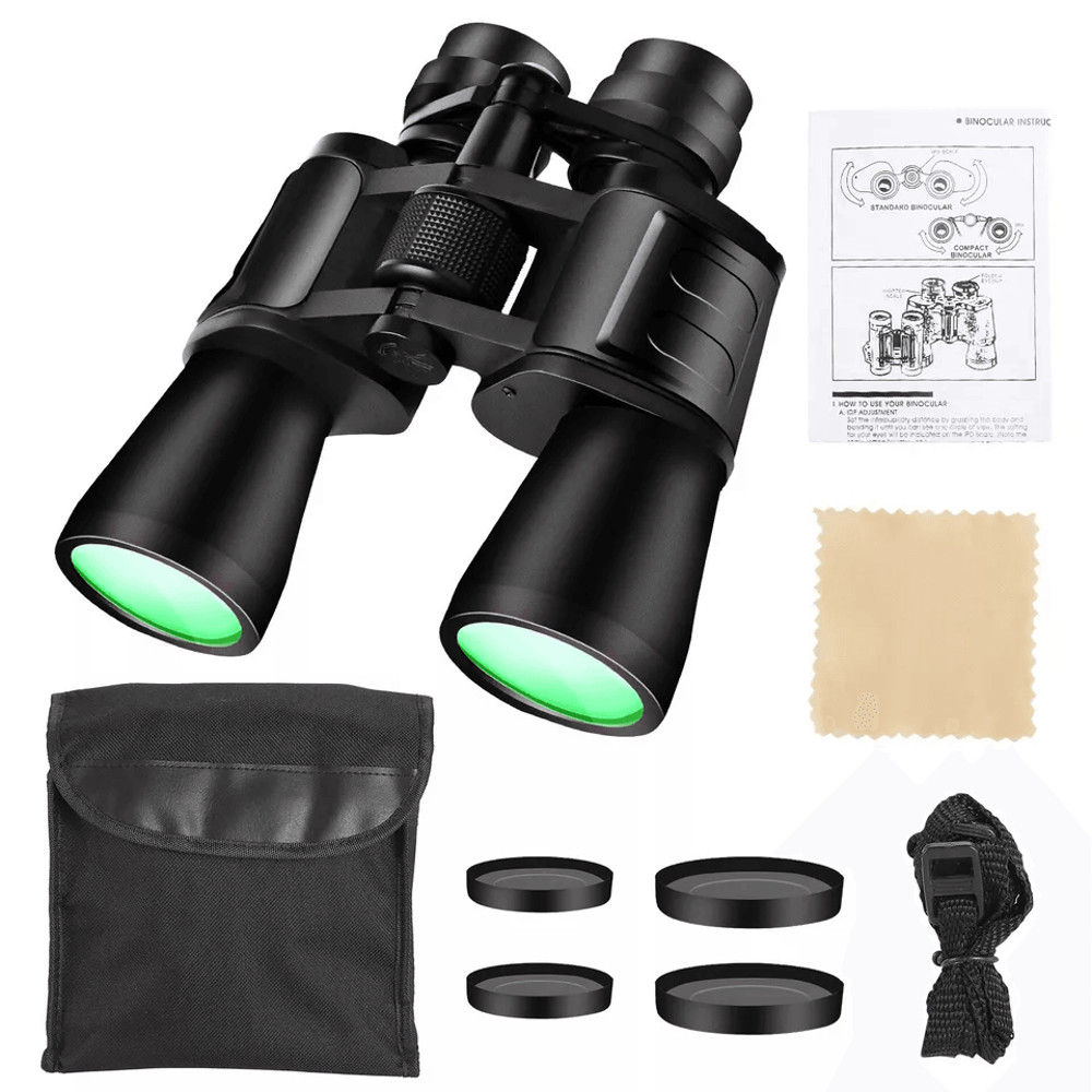 Compact Zoom Hunting Binoculars With Low Light Night Vision Telescope For Outdoor Travel With Case 0