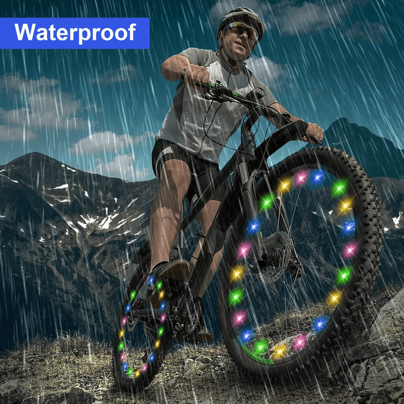 20LED Bike Wheel Light String Colorful Bicycle Spoke Safety Lights For Night Riding 2