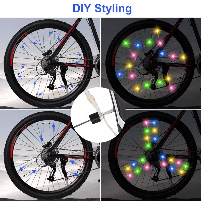20LED Bike Wheel Light String Colorful Bicycle Spoke Safety Lights For Night Riding 1