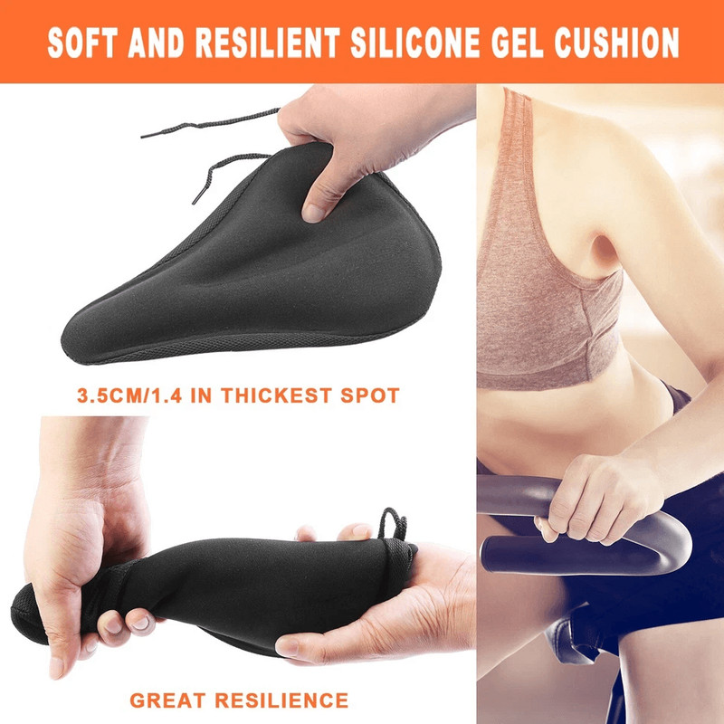 Soft Saddle Pad Cushion Cover Gel Silicone Seat For Mountain Bike Comfortable AntiSlip Bike Saddle 2