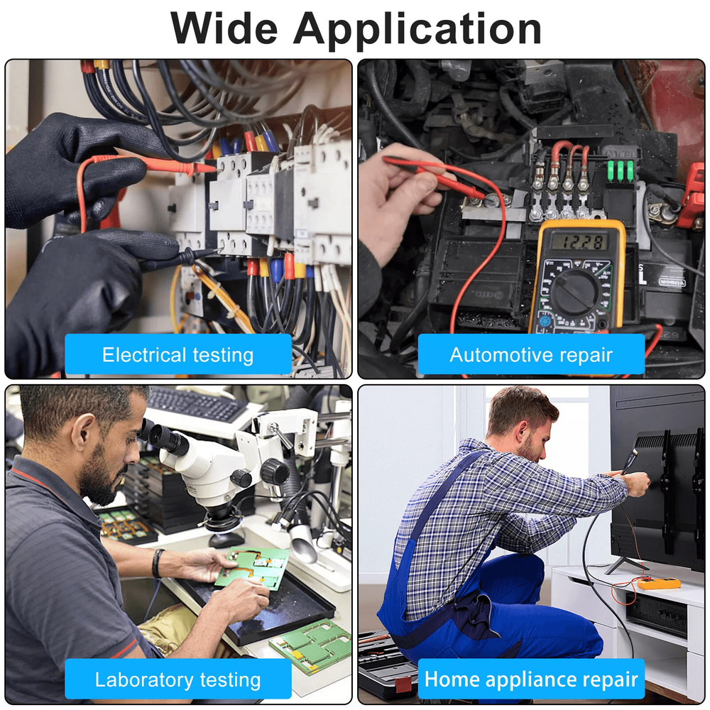Digital Multimeter Voltage Tester ACDC Voltmeter Ohmmeter With LCD Display Flashlight 2