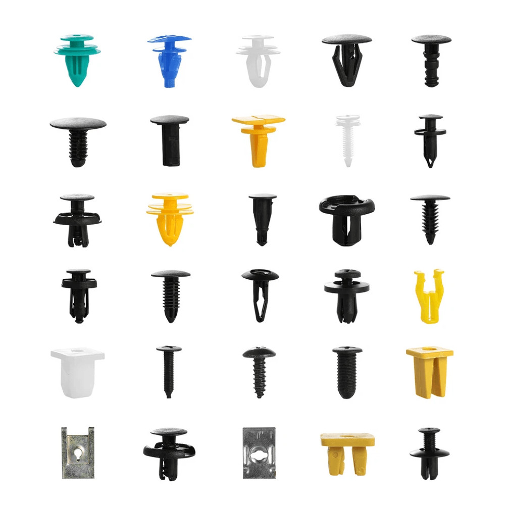 Auto Body Push Pin Rivet Trim Panel Clips Kit Plastic Fastener Set For Car Door Fender Bumper Hond