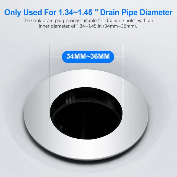Universal Sink Plug Stopper Bathroom Core Bounce Washbasin Pop Up Drain Filter Stainless Steel Basi 6