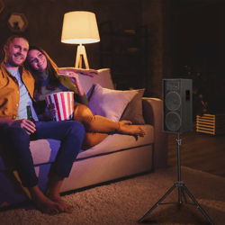 heavy duty tripod studio monitor speaker stand mount, adjustable height & foldable design, load capacity