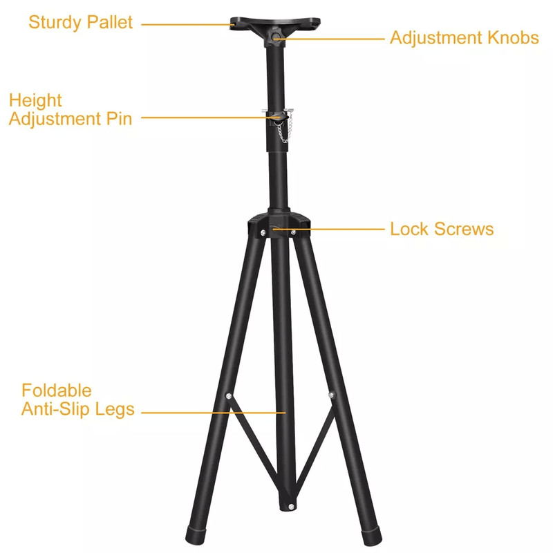 Heavy Duty Tripod Studio Monitor Speaker Stand Mount Adjustable Height  Foldable Design Load Capaci