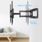 Universal Full Motion TV Wall Mount Bracket LED LCD Flat Panel Tilt Swivel 3