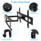 Universal Full Motion TV Wall Mount Bracket LED LCD Flat Panel Tilt  Swivel 2