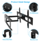 Universal Full Motion TV Wall Mount Bracket LED LCD Flat Panel Tilt Swivel 2