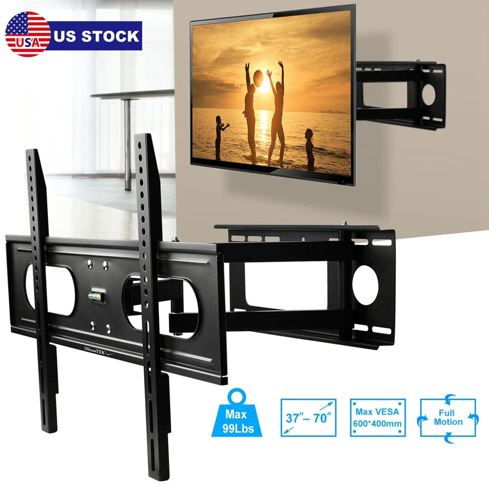 Universal Full Motion TV Wall Mount Bracket LED LCD Flat Panel Tilt  Swivel 0