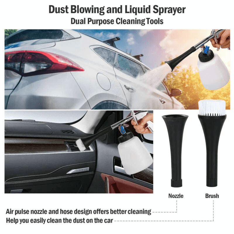 Car High Pressure Cleaning Gun Air Pulse Tool Interior Exterior Surface Detailing Sprayer With Tank 2