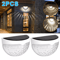 2Pcs Solar Fence LED Lights IP55 Waterproof Outdoor Wall Mount Lamps For Garden Yard Patio And Dri 0
