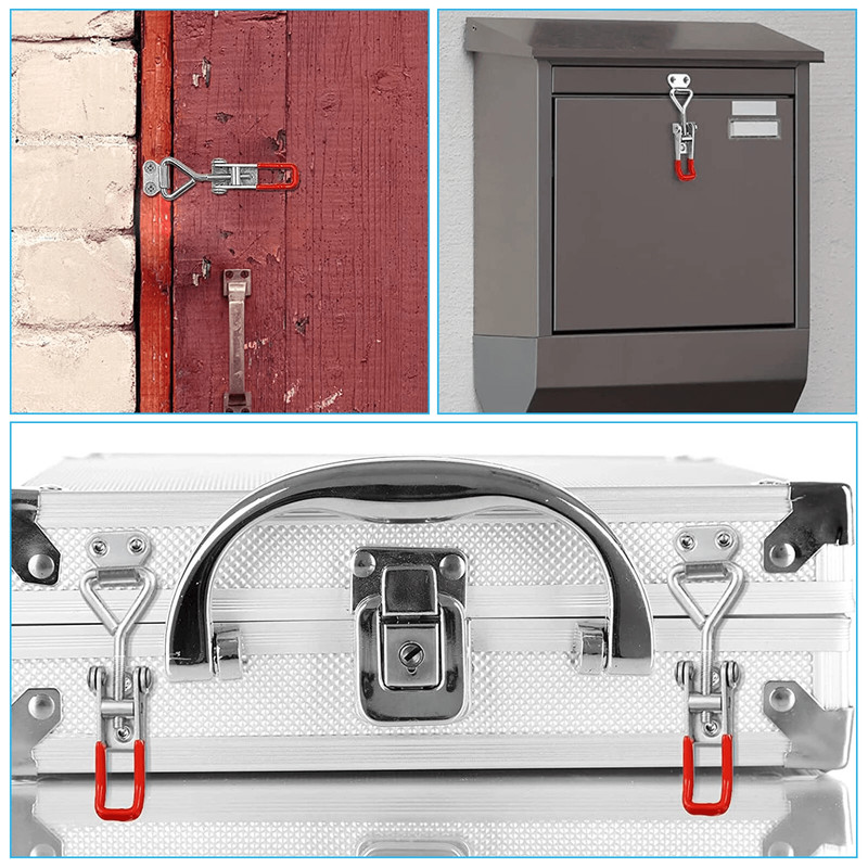 2PCS Heavy Duty Toggle Latch Catch Adjustable Lock Clamp Clip AntiRust Fastener For Toolboxes Cases 3