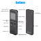 Digital Voice Recorder Voice Activated Audio Recorder With Playback Noise Reduction MP3 Player For 4