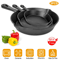Cast Iron Skillet Set PreSeasoned 3 Piece NonStick OvenSafe Frying Pan Set For Kitchen Grill Or Cam 0