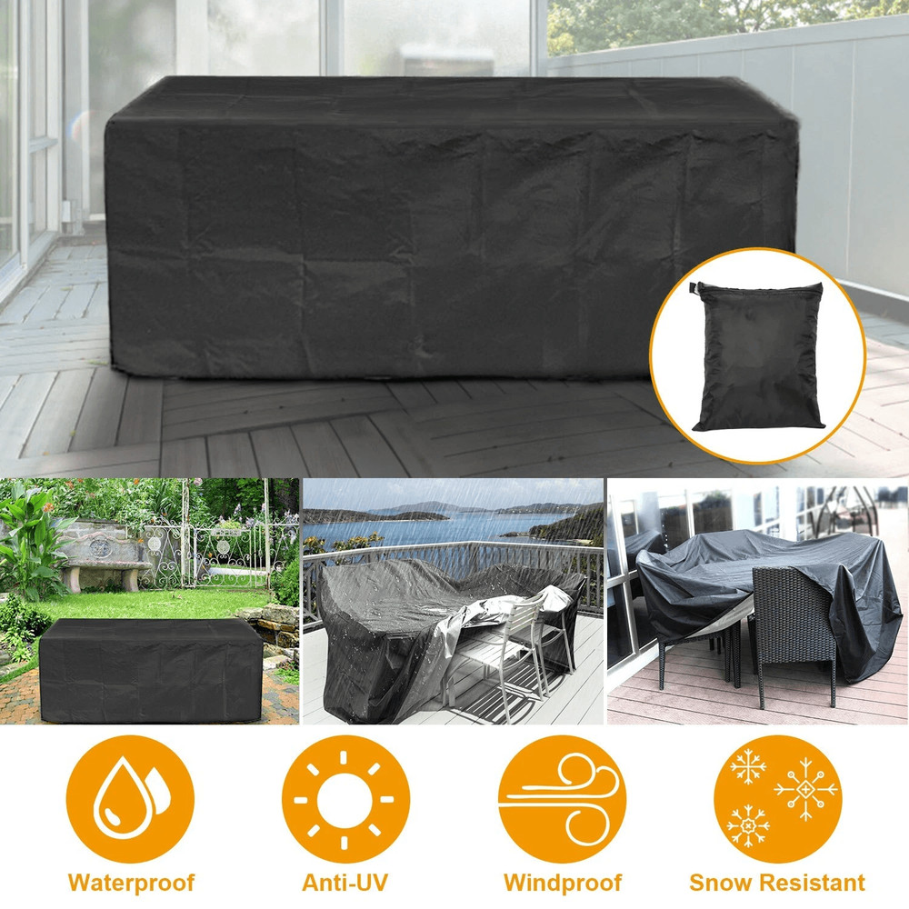 Waterproof Garden Patio Furniture Cover  Heavy Duty 210D Oxford Rectangular Outdoor Table Chair Pro 0