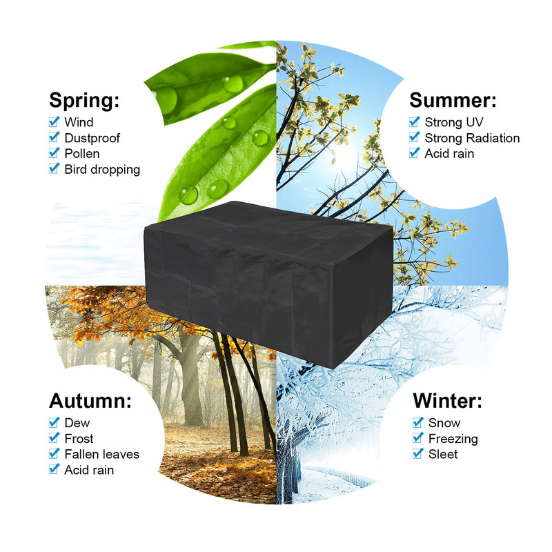 Waterproof Garden Patio Furniture Cover  Heavy Duty 210D Oxford Rectangular Outdoor Table Chair Pro 7