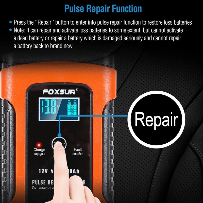 Smart Automatic Car Battery Charger Trickle Maintainer Pulse Repair For Boat ATV Motorcycle 1