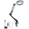Magnifier LED Lamp Magnifying Glass Desk Table Reading Light With Clamp Stand For Crafts Hobbies W 9