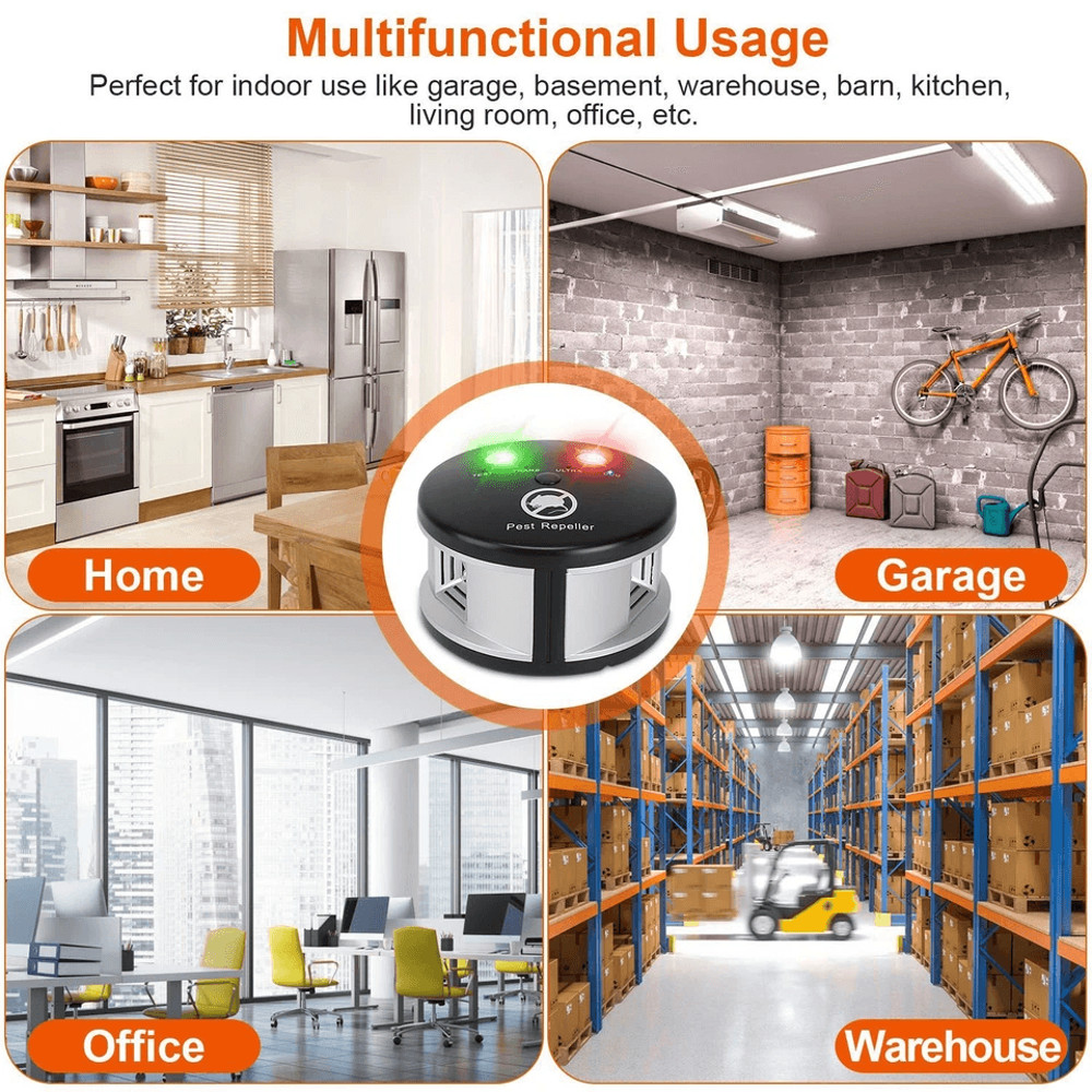 Ultrasonic Pest Repeller Plugin Pest Control Device Mouse Chaser Insect Blocker Indoor Electronic 2