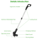 Electric Weed Grass String Trimmer Mower Portable Garden Lawn Grass Edger With Rechargeable Battery 7