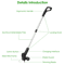 Electric Weed Grass String Trimmer Mower Portable Garden Lawn Grass Edger With Rechargeable Battery 7