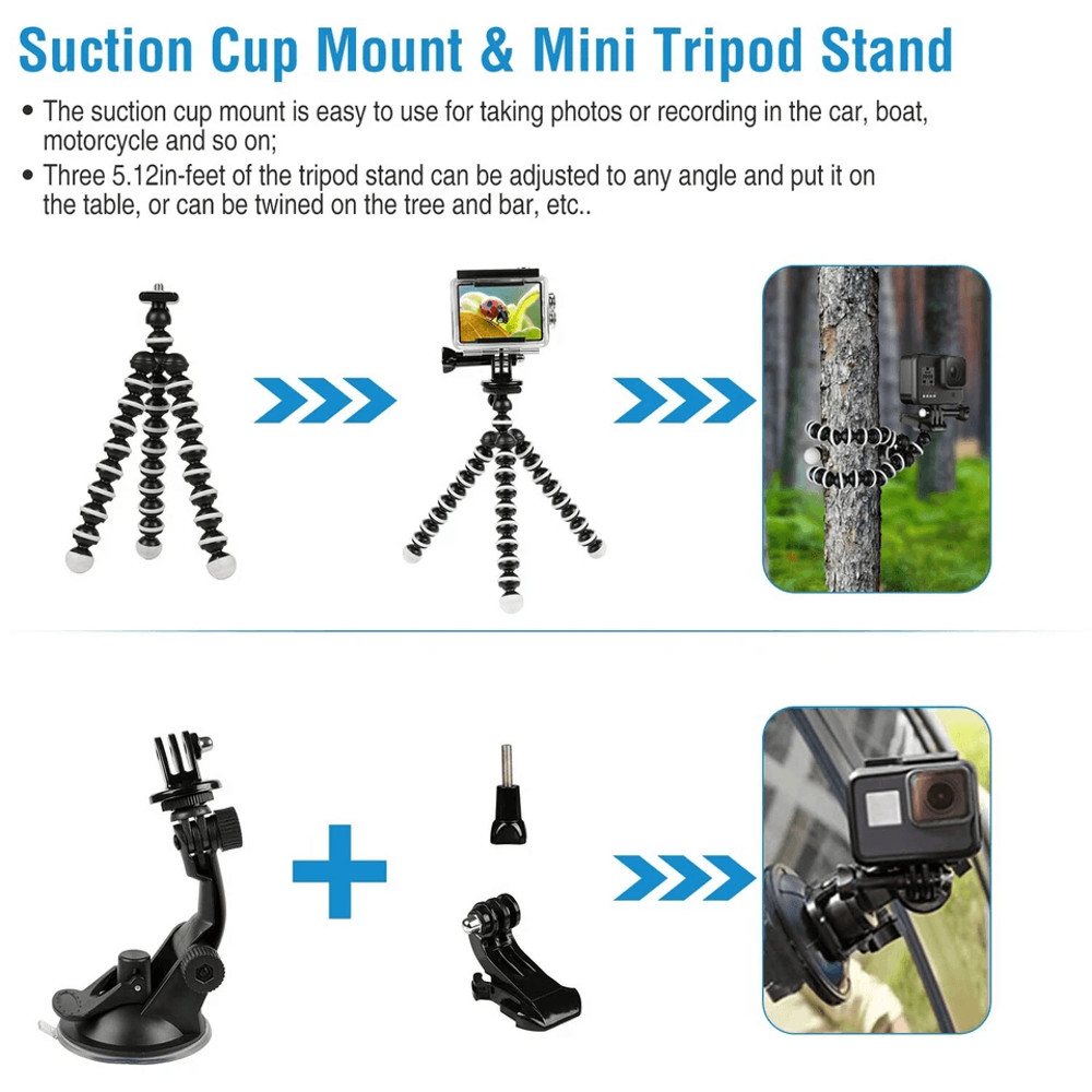 GoPro Accessories Kit Chest Head Mount Monopod Set For Hero 15 4