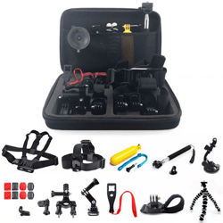 gopro accessories kit chest head mount monopod set for hero 1-5