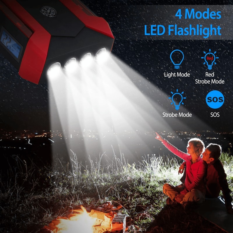 Car Jump Starter Booster Jumper Box Power Bank Battery Charger 1000A 20000mAh Vehicle SUV Truck Eme 9