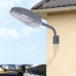 waterproof outdoor led street light, dusk to dawn sensor security wall light for yard, pathway, garage, and entryway