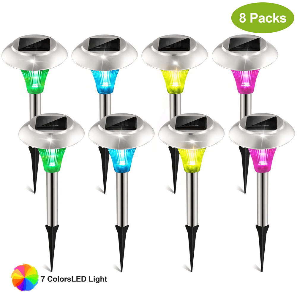 Solar Power LED Garden Lights Stainless Steel Outdoor Pathway Lights For Landscape Lawn Patio And Y 11